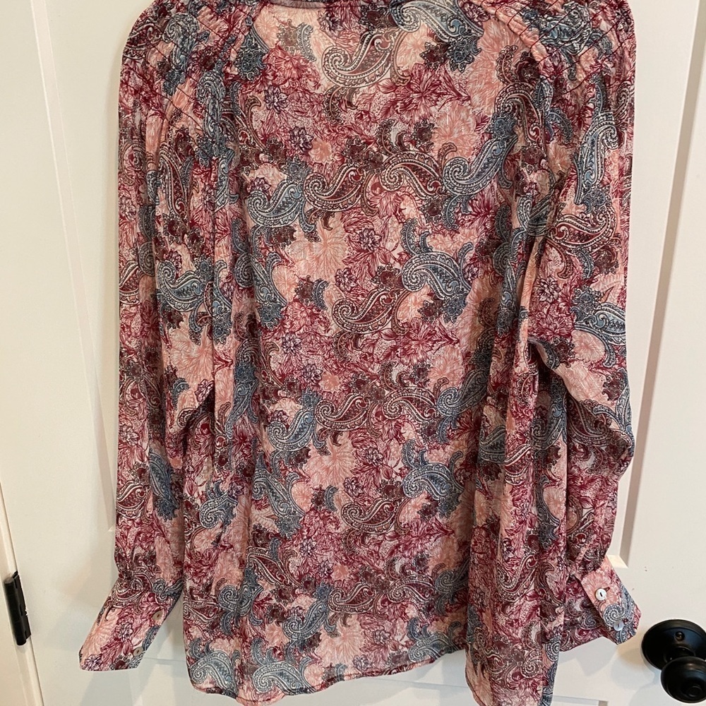 Gorgeous RD Kokio Sheer Pink Blouse Top Sz XL - Picture 3 of 3